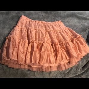 Tiered lace skirt